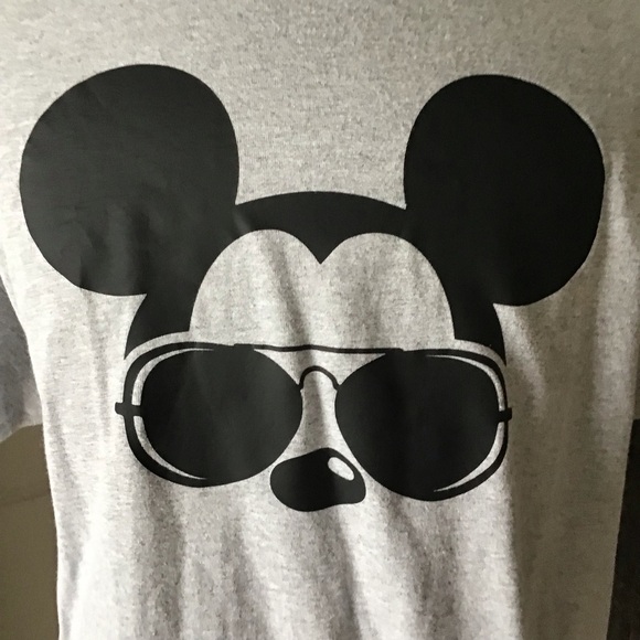 Mouse Ears Shades Mens XL T-Shirt Gildan Short Sleeve Tee Gray Black Sunglasses - Picture 9 of 9